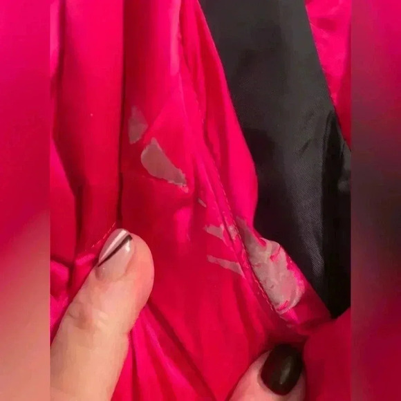 The North Face Aconcagua 550 Down Fuchia Bright Bold Pink Full Zip Vest; size S - Picture 7 of 10